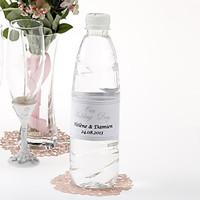 Personalized Water Bottle Sticker - Our Wedding Day (Silver/Set of 15)
