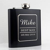 Personalized Stainless Steel Hip Flasks 6-oz Flask Gift