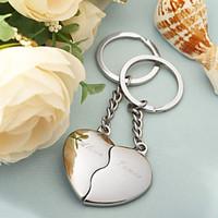 Personalized Split Heart Keyrings (Set of 4 pairs)