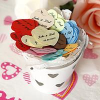 personalized heart shaped confetti bag of 350 pieces