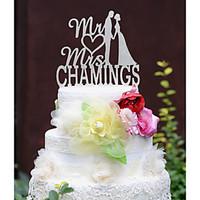 Personalized Wedding Cake Topper with Couples Last Name