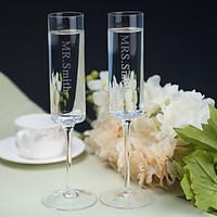 Personalized Toasting Flutes MR and MRS(Set of 2)