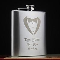 Personalized Stainless Steel 7-oz Flasks