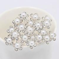 Pearl Flower U Shape Flower Wedding Headpieces Hairpins (set of 20)