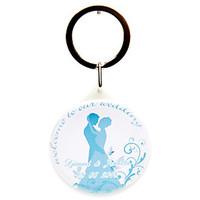 Personalized Bottle Opener / Key Ring - Bride and Groom (set of 12)