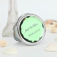 Personalized Wedding Gift Alloy Practical Favors-1 Compacts Classic Theme Silver