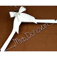 Personalized Wedding Hanger Custom Wedding Dress Hanger Wire Bride Name Hanger Bridesmaid dress Hanger with Silver Name