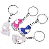 personalized key ring feet set of 6 pairs