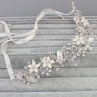 pearl rhinestone headpiece wedding headbands 1 piece