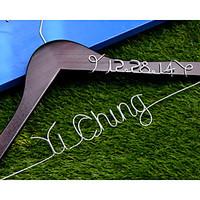 Personalized Custom Wedding Dress Hanger with Wire Name and Date