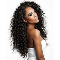 Peruvian Deep Curly Wigs Silky Full Front Lace Wig Human Hair Wigs for Black Women with Baby Hair