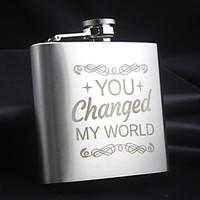 Personalized Stainless Steel Hip Flasks 5-oz Flask Thanks