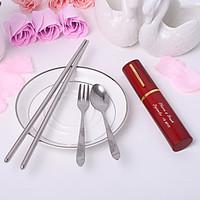 Personalized 3 in 1 Compact Cutlery Set - Set of 4 (More Colors)