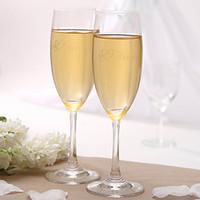 Personalized Toasting Flutes - Bride Groom