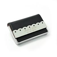 personalized nice business card holder with leatherette cover