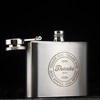 Personalized Stainless Steel Hip Flasks 2-oz Flask Thanks