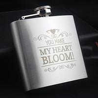 Personalized the Stainless Steel Hip Flasks 5-oz Flask Thanks