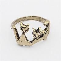 Personalized Cat Retro Metal Ring