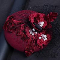 Pearl Flannelette Net Headpiece-Wedding Special Occasion Fascinators Hats Birdcage Veils 1 Piece