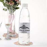 Personalized Water Bottle Sticker - Regal (Silver/Set of 15)