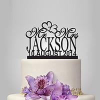 personalized acrylic mr mrs anniversaries wedding cake topper