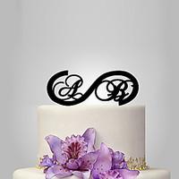 Personalized Acrylic Bride And Groom Initial Wedding Cake Topper