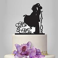 Personalized Acrylic Kissing Wedding Cake Topper