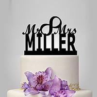 Personalized Acrylic Mr Mrs Wedding Cake Topper