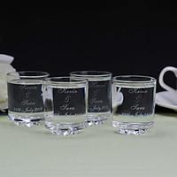 personalized name and date shot glasses set of 6