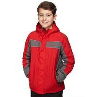 peter storm boys insulated waterproof jacket red