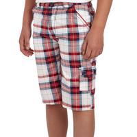 peter storm boys check shorts red