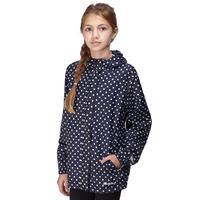 peter storm girls packable patterned waterproof jacket navy