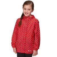 Peter Storm Girl\'s Packable Patterned Waterproof Jacket, Red