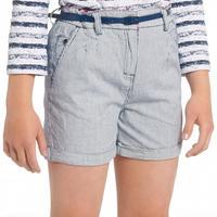 peter storm girls ticking stripe shorts blue blue