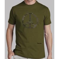 peace shirt guy, manga short, military green