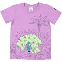 peacock print kids t shirt purple quality kids boys girls