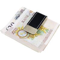 personalised faux leather money clip faux leather