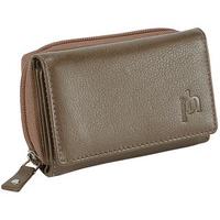 personalised ladies leather coin tray purse taupe leather