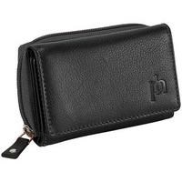 personalised ladies leather coin tray purse black leather