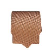 Peach Micro Check 100% Silk Tie