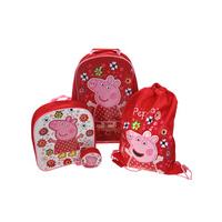 Peppa Pig Tropical Paradise 4 Piece Luggage Set - Trolley Bag, Backpack, Swim Bag and Purse