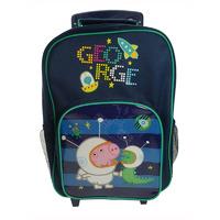 peppa pig george space premium wheeled trolley bag