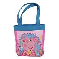 peppa pig canvas and beach tote bag 22 cm pink