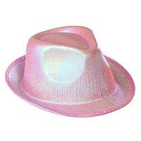 Pearled Pink Fedora Hat Headware Accessory For 20s 30s 50s Gangster Mob Fancy