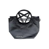 Pentagram Handle Purse Bag Black