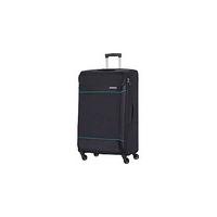 pearl river 4 wheel large suitcase black