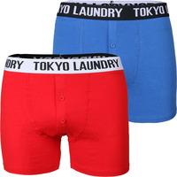 Perth Boxer Shorts in Ocean / Tokyo Red - Tokyo Laundry