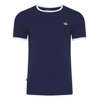 Petersham Contrast Trim Ringer T-Shirt in Deep Cobalt  Le Shark