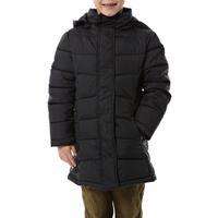 peter storm girls longline straight baffle jacket black black