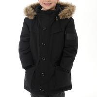 peter storm boys parka jacket black black